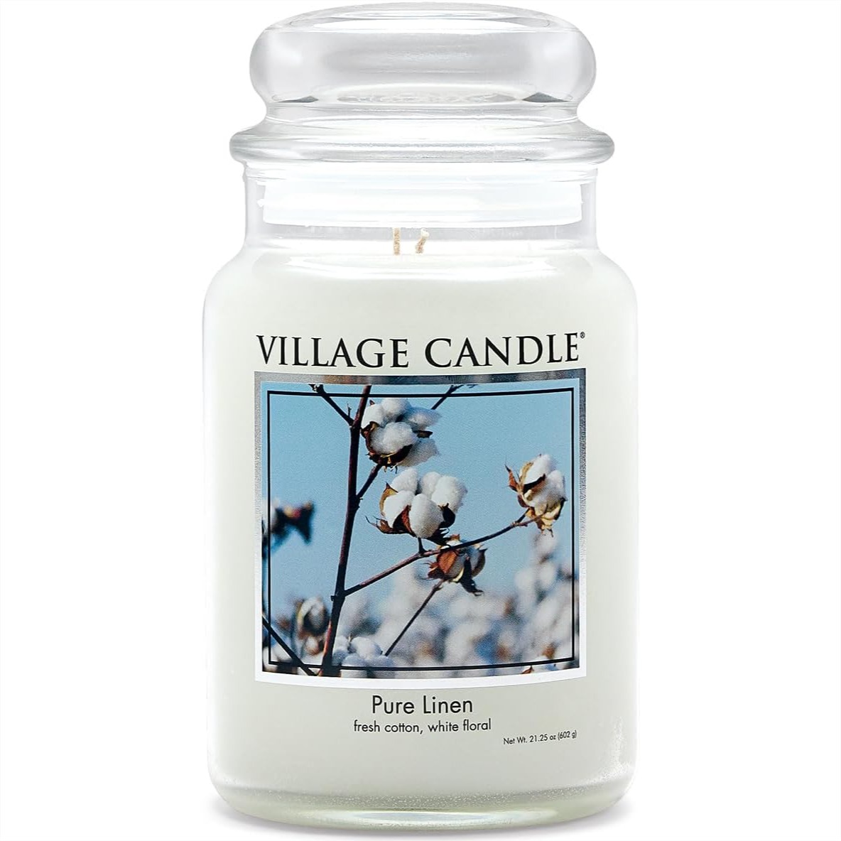 Home Fragrance Fresh Cotton - Large Glass Apothecary Jar Scented Candle