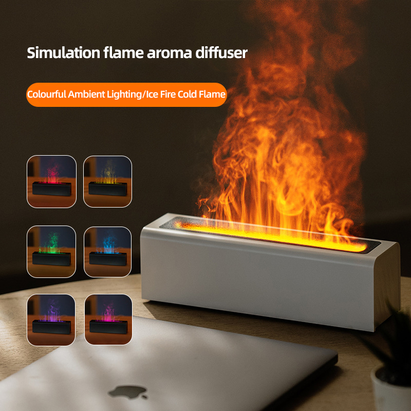 Home Fragrance Mist - Colorful Simulation Flame Diffuser USB Plug-in
