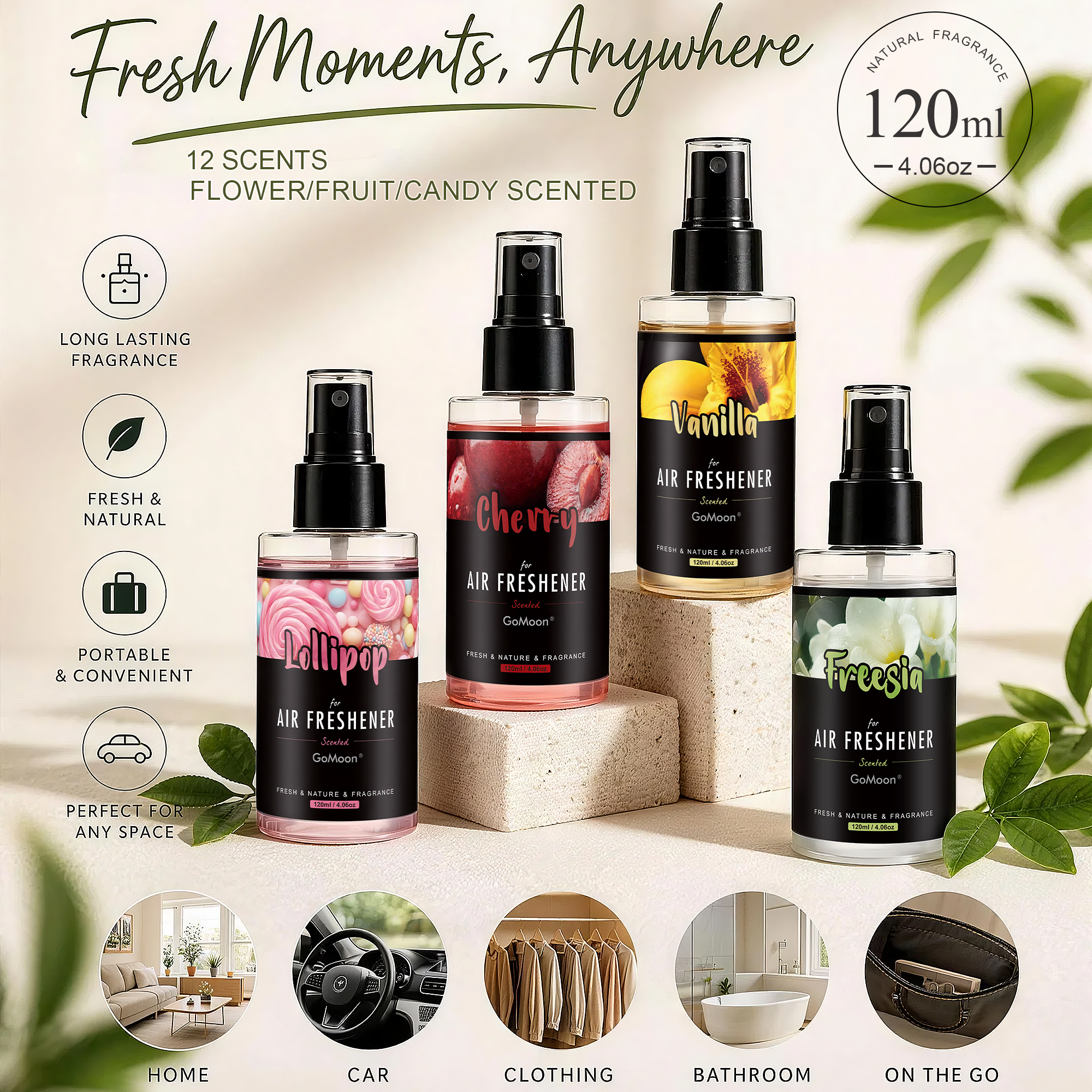 flower/fruit/candy scent car f – обзор и цена Home Fragrance Mist